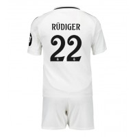 Real Madrid Antonio Rudiger #22 Fotballklær Hjemmedraktsett Barn 2024-25 Kortermet (+ korte bukser)